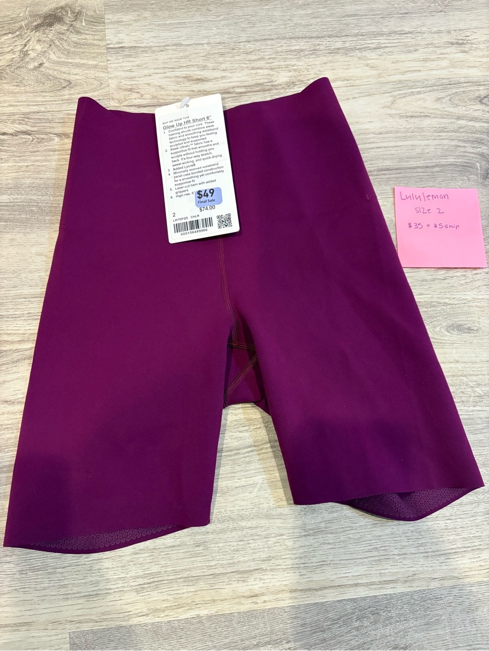 lululemon athletica High-Rise Bike Shorts - Deep Berry Plum